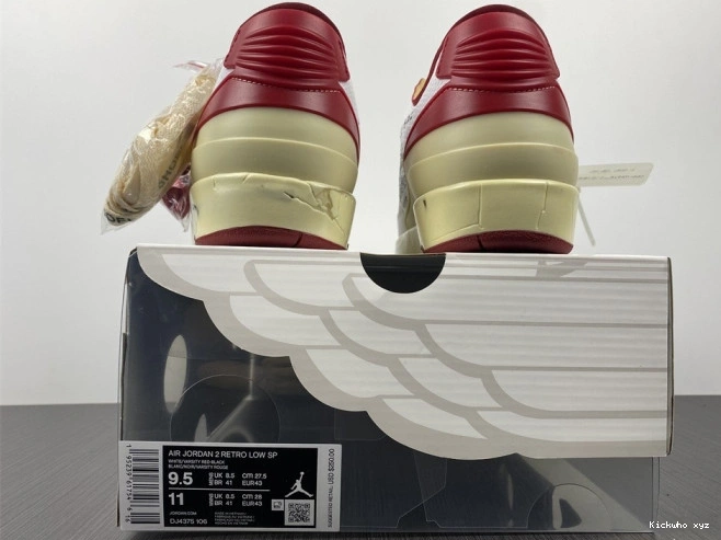 DJ4375-106 Jordan White Low Retro SP Red 2 Off-White 0808
